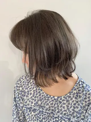 ミディアム カラー パーマ ヘアアレンジ 加藤 綾華のヘアスタイル