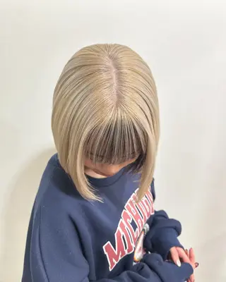 ミディアム カラー あべ ゆうかのヘアスタイル