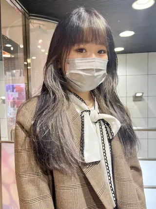 ロング カラー 💖デザインカラー/ タダ ハナカ💖のヘアスタイル