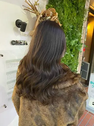 セミロング カラー 透明感カラー/韓国 ヘア🩶yuri🩵のヘアスタイル