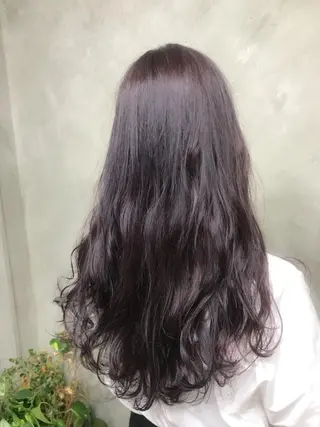 ロング カラー パーマ 🌈髪質改善💕 縮毛矯正✨青木まで✨のヘアスタイル