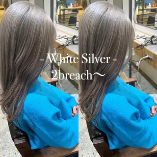 セミロング カラー Kana 🍋 ハイトーン【高円寺】のヘアスタイル