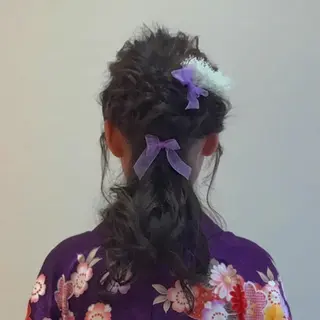 ロング ヘアアレンジ 🟢NEGi🟣 🫧髪質改善のヘアスタイル