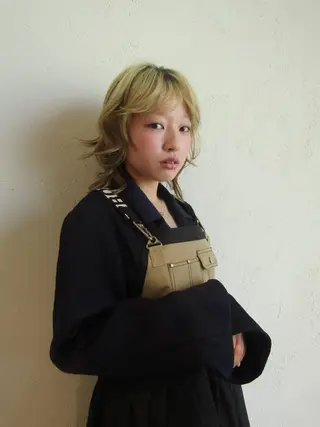 ヘアアレンジ さら/暖色/メンズ/ /デザインカラーのヘアスタイル