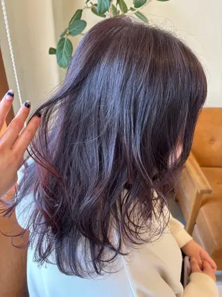 ミディアム 💞暖色艶カラー/ ホウツキカナ🍒のヘアスタイル
