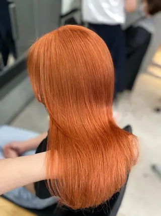 セミロング カラー レイヤー/柔色 カラー/SAkiのヘアスタイル