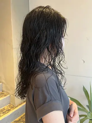 ロング パーマ 藤井 美歩/赤髪のヘアスタイル