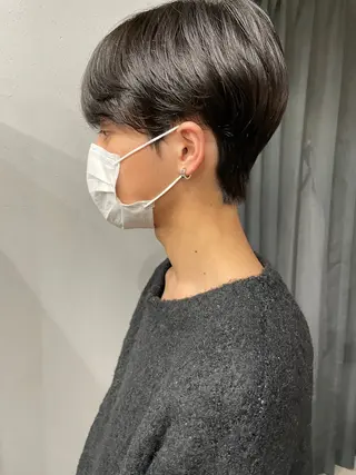 ショート カラー パーマ メンズ 表参道/髪質改善・ 透明感 colorのヘアスタイル