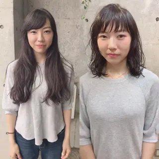 ミディアム カラー パーマ cachecache所属・及川 光のヘアスタイル