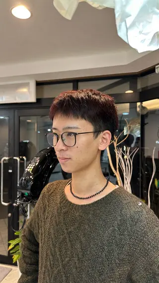 ショート カラー メンズ enrichミヤモト ヒロヤのヘアスタイル