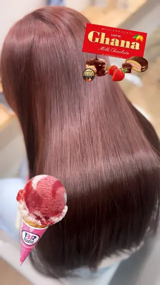 ロング カラー 岡山ハイトーン・ ルーツカラー/こもものヘアスタイル