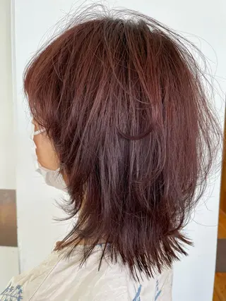 ミディアム カラー マツゴウ　カズヤ/金 沢文庫／パーマのヘアスタイル