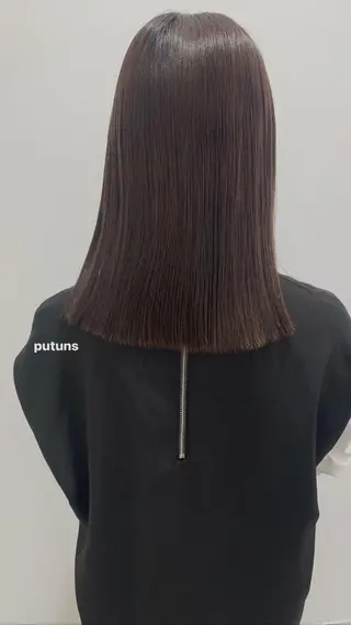 セミロング 顔周りレイヤー 🎀マリノのヘアスタイル