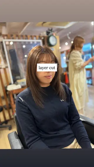 ミディアム 角田リサ /代々木上原のヘアスタイル