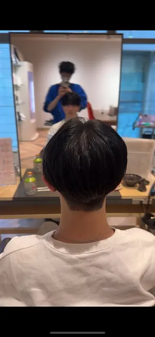 ショート メンズ メンズ特化/ センターパート/八谷のヘアスタイル