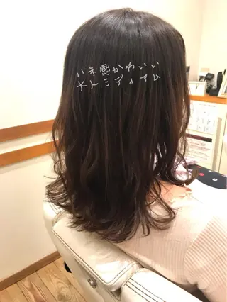 セミロング アザマ　ヤスカツ _rosso 川口のヘアスタイル