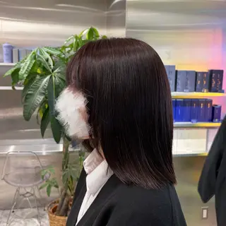 ミディアム カラー ななみ.⋆𝜗𝜚 暖色艶カラー/まつパのヘアスタイル