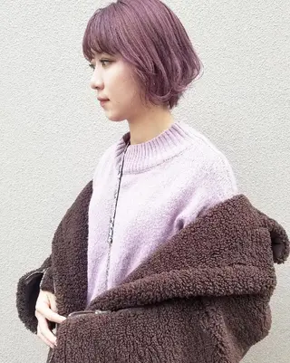 カラー 🙃 透明感カラー/ボブのヘアスタイル