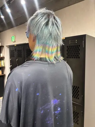 カラー ルシ🌈/ハイトーン デザインカラー/町田のヘアスタイル