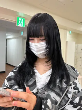 ミディアム カラー ヘアアレンジ 💟RINNA 艶カラー💟のヘアスタイル