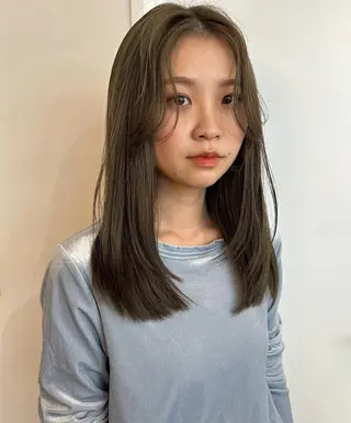 カラー yuzu /韓国ヘア / 透明感カラー🎀のヘアスタイル