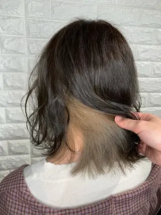 ミディアム カラー Lee東三国 店長 谷辻誠志のヘアスタイル