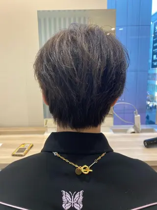 メンズ 透明感ブリーチ/ メンズパーマのヘアスタイル