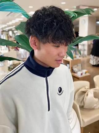 ミディアム パーマ 銀座/ハイライト特化 🌿ブリーチ/片山のヘアスタイル