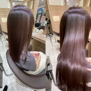 ロング カラー 加藤 未歩のヘアスタイル