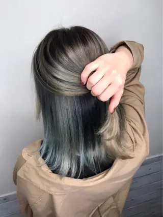 ミディアム カラー memento 斎藤大覚のヘアスタイル