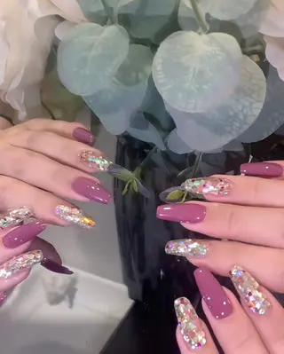 ロング 💜MIYA nail川崎店のネイルデザイン