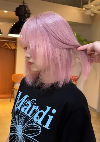 ミディアム カラー 大阪ハイトーン /MYUUのヘアスタイル