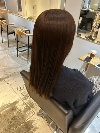 ロング カラー 小川 優美のヘアスタイル