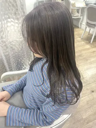 セミロング カラー 韓国×髪質改善カラー 💎hinaのヘアスタイル