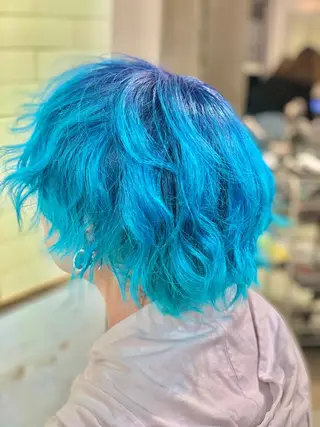 ミディアム カラー ヘアアレンジ メンズ 髪質改善×ハイトーン 中田啄也のヘアスタイル