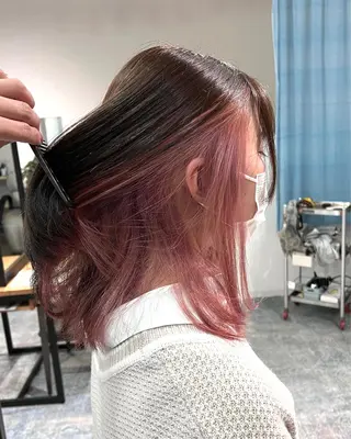 セミロング カラー 🌈re-room EIKI🇰🇷のヘアスタイル