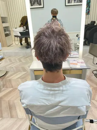 ミディアム カラー メンズ 淡路上新庄/髪質改善 .艶カラー/野口春貴のヘアスタイル