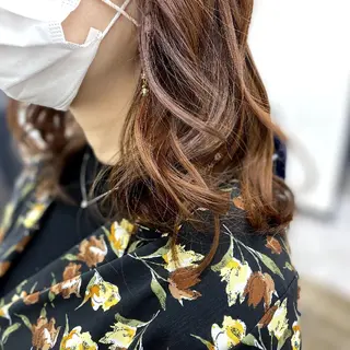 カラー セミロング 似合わせ小顔カット 🌟神谷 ヨシタカのヘアスタイル