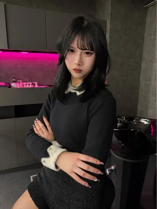 セミロング カラー Kd /名古屋カラーモデルのヘアスタイル