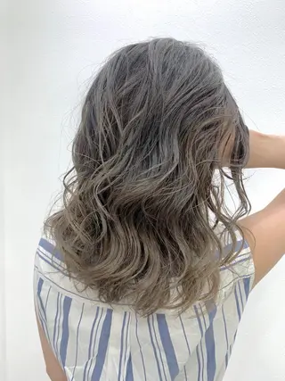 セミロング カラー 酸性ストレート/ブリ ーチなし/中村 匠のヘアスタイル