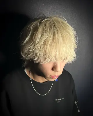 ミディアム カラー パーマ メンズ メンズウルフ特化🐺 🔥長山耕大🔥のヘアスタイル