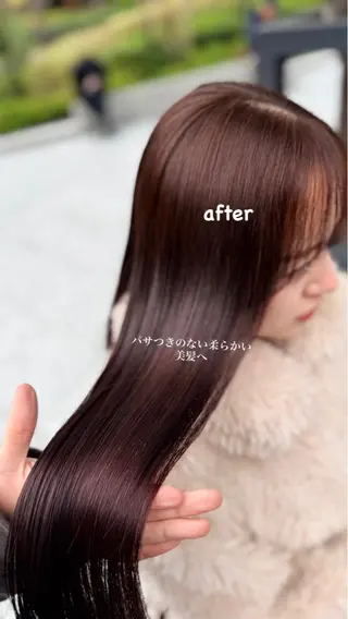 ロング カラー 髪質改善&美髪カラー ボブ&ロングRYOのヘアスタイル