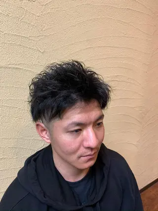 ショート パーマ メンズ men's barber B.ond所属・井上 雅丈のヘアスタイル