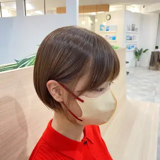 ショート カラー パーマ ヘアアレンジ 🍒透明感カラー/ emiri🍒のヘアスタイル