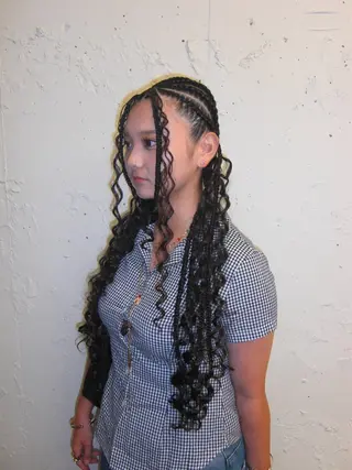 ロング ヘアアレンジ コーンロウ／ブレイズ SYUのヘアスタイル