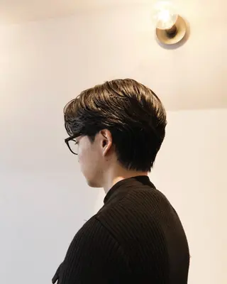 パーマ メンズ 心櫻/メンズパーマ/ ニュアンス/フェザーのヘアスタイル