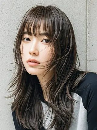 セミロング ウルフカット 811 大阪梅田 ウルフのヘアスタイル