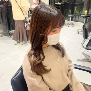 ロング ナミ🩶暗髪/暖色 ❤️/透明感/縮毛のヘアスタイル