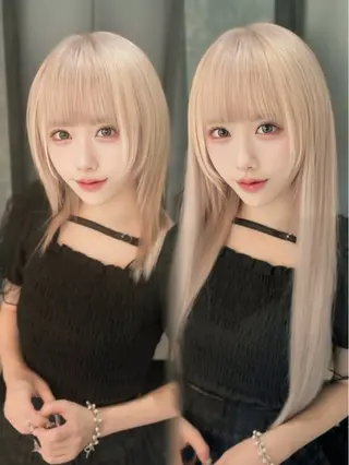 ロング カラー ダブルカラー特化💍 tiam💍韓国ヘアのヘアスタイル