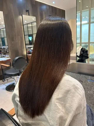 セミロング 縮毛矯正/カット/ 韓国ヘア/蛯原🍤のヘアスタイル